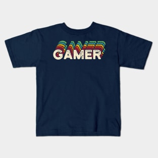 gamer vintage retro Kids T-Shirt